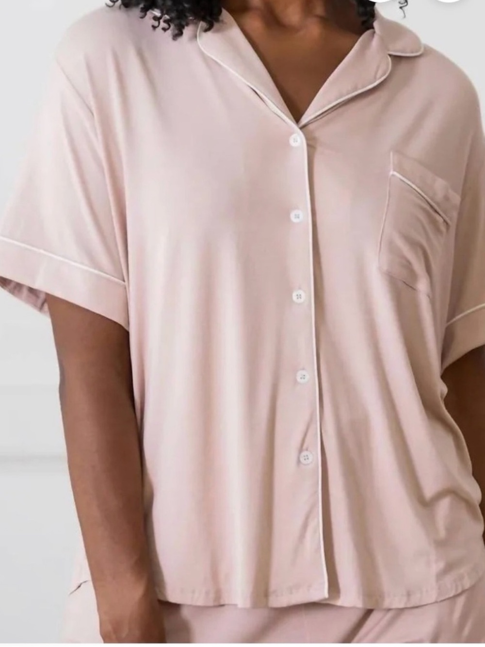 Cozy Earth Women's Short Sleeve shorts  Bamboo Pajama Top In Stretch- XXL $149